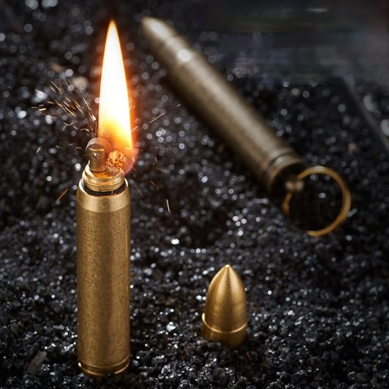 Bullet shape lighter Kerosane lighter Open flame lighter Pocket lighter Military pocket lighter Smoking accessory Military surplus gear