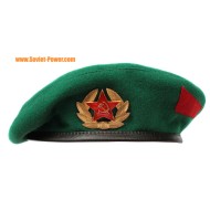 Guardias fronterizos sombrero de boina verde sombrero de boina del ejército soviético sombreros de la URSS con insignia