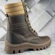 Bottes tactiques urbaines Bottes militaires modernes Bottines de combat pour hommes Bottes d'hiver en cuir avec fourrure