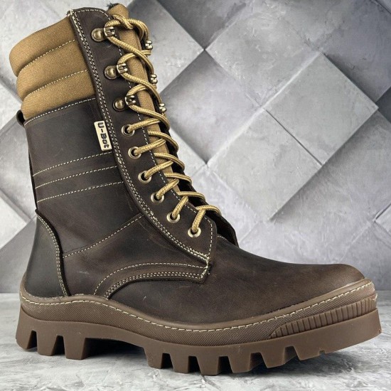 Botas tácticas urbanas Botas militares modernas Botines de combate para hombre Botas de invierno de piel con pelo