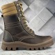 Urban tactical boots Modern military boots Combat ankle boots for men Leather winter boots with fur