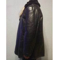 Vintage Soviet Sheepskin Leather Coat (1978)