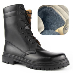 Bottes de l'armée ukrainienne Bottes tactiques en cuir Bottes hautes d'hiver Bottes en cuir noir
