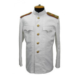Parade Stalin Jacket with Shoulderboards Soviet White Jacket Uniform