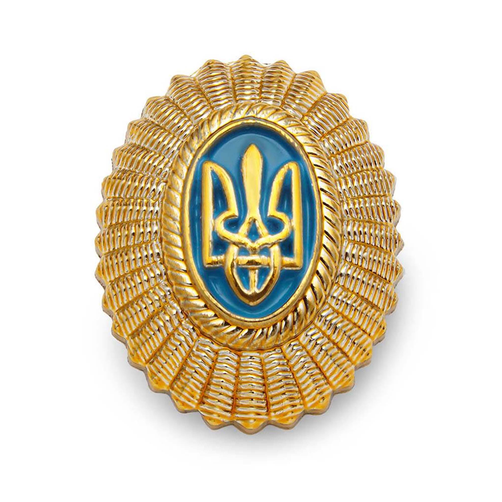 ウクライナ将校 金色 コカード 軍用帽章