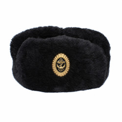Ushanka Negra De Invierno De La Marina Soviética