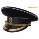 Chapeau Noir Vintage De Capitaine Naval Soviétique À Visière