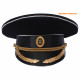 Chapeau Noir Vintage De Capitaine Naval Soviétique À Visière