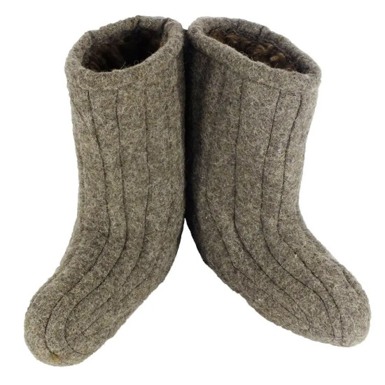 Sowjetische Militärfilzstiefel (Burki), graue Wollstiefel der UdSSR