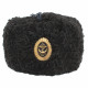 Soviet Naval Admiral Black Astrakhan Fur Leather Ushanka Hat