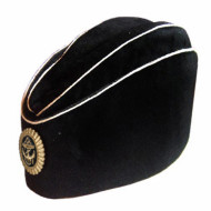 Soviet Naval Officer Black Summer Pilotka Hat
