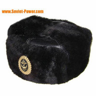 ソビエト海軍 艦長用 ブラックレザー Ushanka