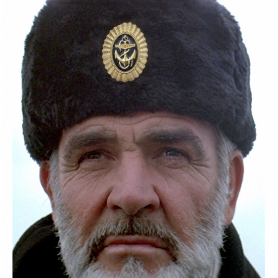 Soviet Navy Captains Black Leather Ushanka Hat