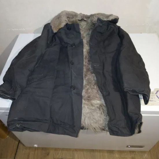 Original Soviet Vintage Military Jacket USSR Winter Fur Coat