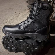 Urban tactical DAKOTA high black leather boots 
