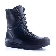 Leather warm winter tactical BOOTS with fur "COBRA" 12034