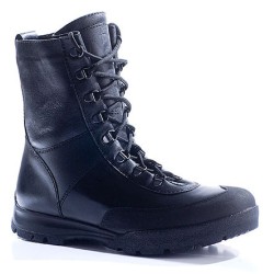 Leather warm winter tactical BOOTS with fur "COBRA" 12034