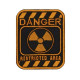Sign Danger  Restricted Area Embroidered Sew-on / Iron-on / Hook and Loop Patch