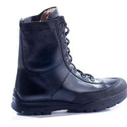 Leather warm winter tactical BOOTS with fur "COBRA" 12034