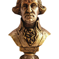 Bronze bust of the 1st president of the United States George Washington