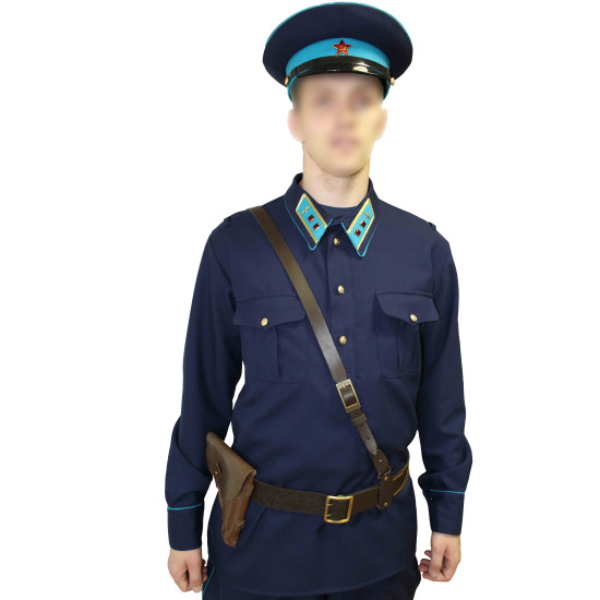 Soviet Air Force Lieutenant Russian blue uniform