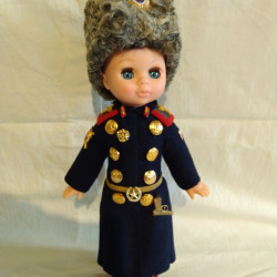 Soviet vintage plastic doll Infantry Genuine blue-eyed Marshall doll 