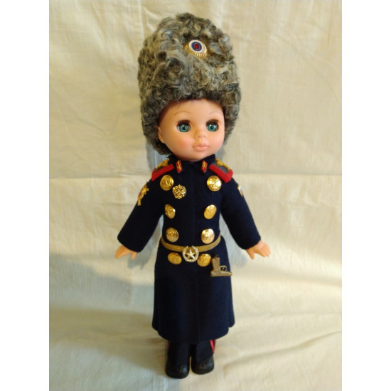Muñeca soviética de plástico vintage Soldados de infantería Muñeca Marshall de ojos azules genuina