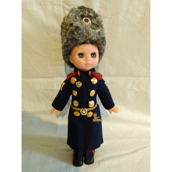 Soviet vintage plastic doll Infantry Genuine blue-eyed Marshall doll 