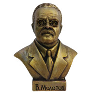 Busto de bronce del político soviético Vyacheslav Molotov