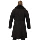 USSR Army winter General Black Suede Leather Overcoat