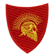 スパルタの戦士は赤いパッチ300を刺繍したスパルタの縫い付け刺繍