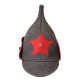 Sombrero de invierno de lana marrón del Ejército Rojo BUDENOVKA