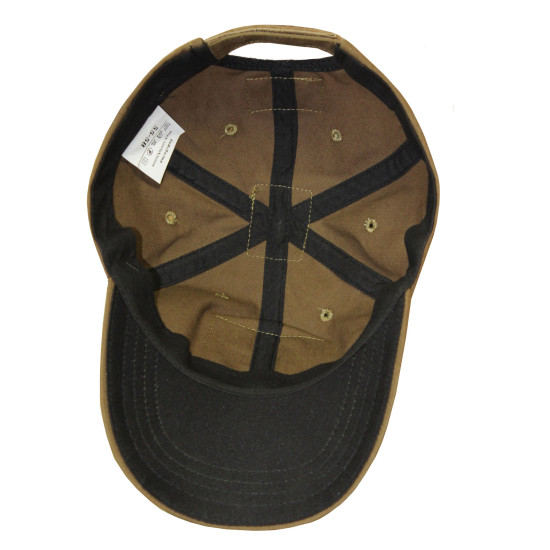 Ripstop taktische khakifarbene Baseball-Airsoft-Kappe mit Klettverschluss aus Baumwolle