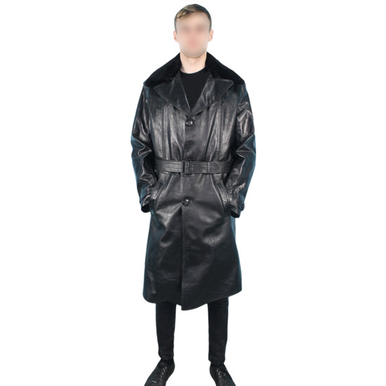 Soviet Officers Highest Rank Pork leather Genuine winter overcoat Soviet Officers Highest Rank Pork leather Genuine winter overcoat
