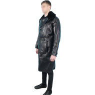 Soviet Officers Highest Rank Pork leather Genuine winter overcoat
