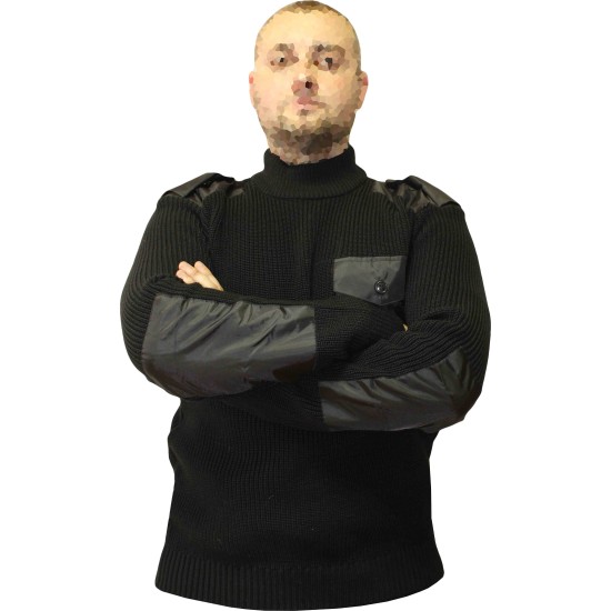 Military black extra warm airsoft tactical winter sweater