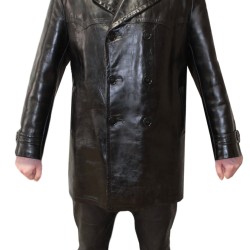 Soviet Army Russian Officer's Leather Black Uniform