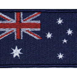 Parche bordado de la bandera de Australia cosido a mano # 1