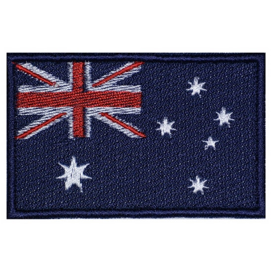 Parche bordado de la bandera de Australia cosido a mano # 1