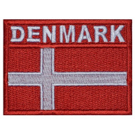 Denmark Country Flag Embroidered Sewn Iron-On Patch #3