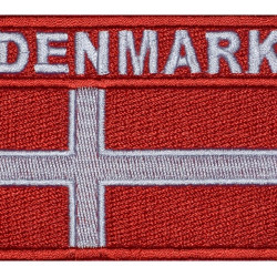 Denmark Country Flag Embroidered Sewn Iron-On Patch #3