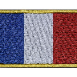 フランスСountryFlag刺繍アイアンオンパッチ＃1