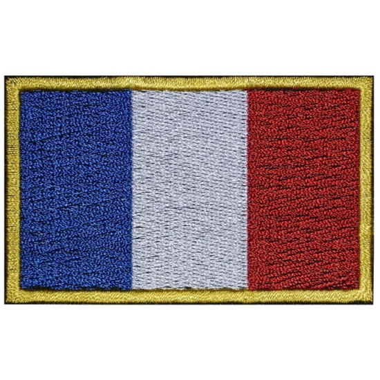 Parche de hierro bordado de la bandera del país de Francia # 1