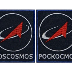 Russian Federal Space Agency Roscosmos Sleeve Patch 2PC #2