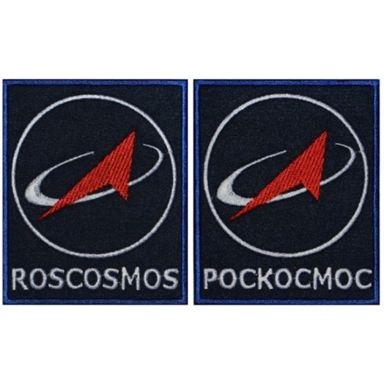 Russian Federal Space Agency Roscosmos Sleeve Patch 2PC #2