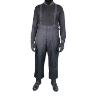 Warm winter Russian military police trousers with suspenders