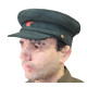 Chapeau kaki d'officier militaire soviétique, chapeau à visière en cuir suédé, casquette à visière de l'armée de l'urss