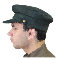 Chapeau kaki d'officier militaire soviétique, chapeau à visière en cuir suédé, casquette à visière de l'armée de l'urss