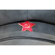 Cappello kaki da ufficiale militare sovietico Berretto con visiera russo in pelle scamosciata con stemma stella rossa