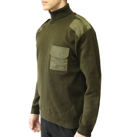 Maglione verde oliva militare caldo da ufficiali delle forze speciali